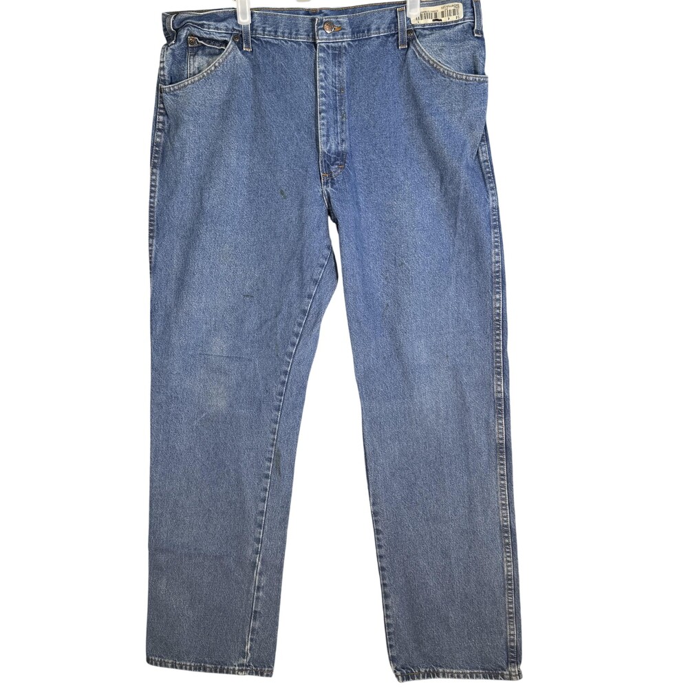 Dickies Jeans Mens 44x32 Blue Straight Leg Regular Fit Workwear Denim C993RNB